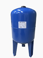 Перейти на страницу товара Бак мембранный вертикальный Waterstry SPTS100, 100л, с непроходной бутиловой мембраной, с подставкой, Pmax 10bar, 1